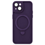 Smoke Magsafe with Magnetic Kickstand Case for Apple iPhone 15 - Deep Purple
